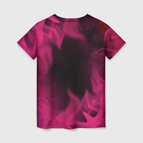 Женская футболка ИГРА В КАЛЬМАРА - ОХРАНА - Огонь / 3D-принт – фото 2