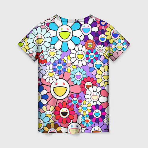 Женская футболка Цветы Takashi Murakami / 3D-принт – фото 2