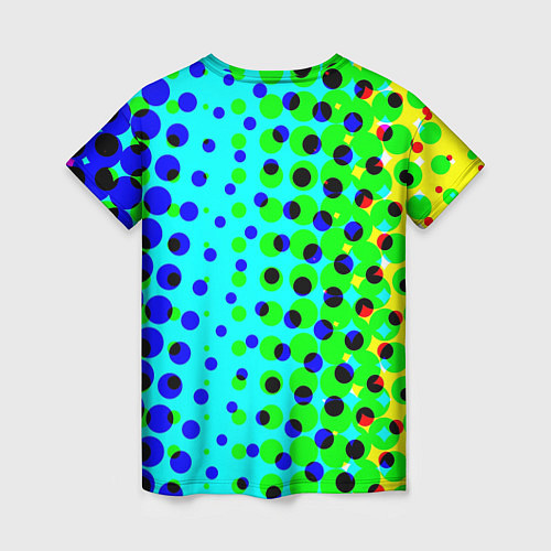 Женская футболка Цветная кислота / 3D-принт – фото 2