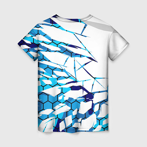 Женская футболка Лола 3D white blue / 3D-принт – фото 2