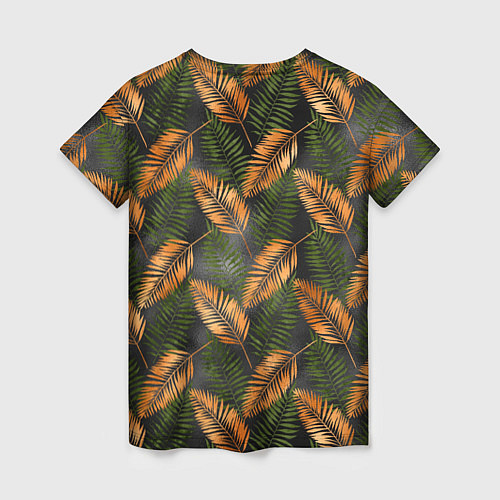 Женская футболка Африканские листья / 3D-принт – фото 2