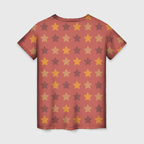 Женская футболка Милый олень в звездах / 3D-принт – фото 2