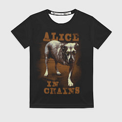 Женская футболка Alice in chains Dog
