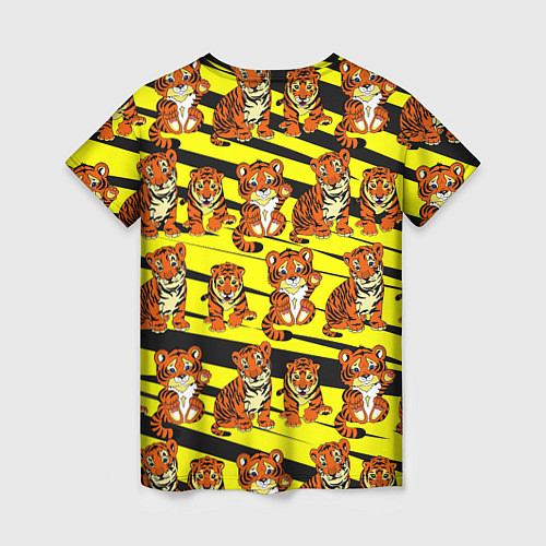 Женская футболка Няшные Тигрята / 3D-принт – фото 2