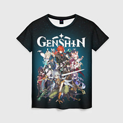 Женская футболка GENSHIN IMPACT HEROES SPACE