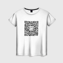 Футболка женская Я QR-кот, гуляю где вздумается!, цвет: 3D-принт