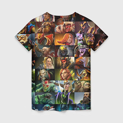 Женская футболка HEROES DOTA 2 ПЕРСОНАЖИ ДОТА 2 / 3D-принт – фото 2