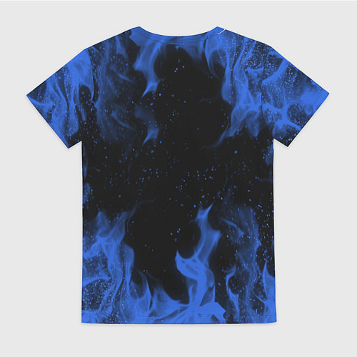 Женская футболка VOLVO, ВОЛЬВО СИНИЙ ОГОНЬ / 3D-принт – фото 2