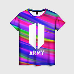 Футболка женская BTS ARMY RAIBOW, цвет: 3D-принт