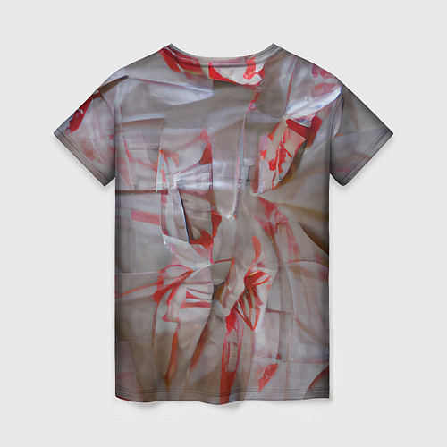 Женская футболка Кровавая ткань / 3D-принт – фото 2