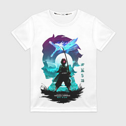 Женская футболка Танджиро Камадо Клинок рассекающий демонов