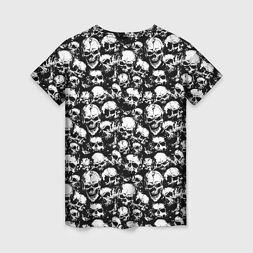 Женская футболка Screaming skulls / 3D-принт – фото 2