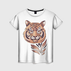 Женская футболка Тигр, принт