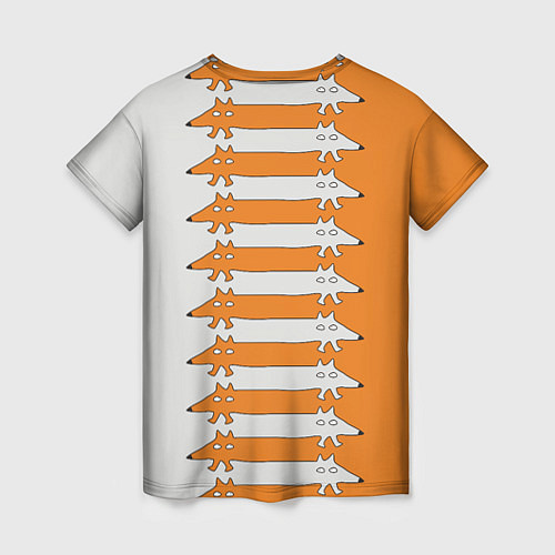 Женская футболка Лисицы Foxes / 3D-принт – фото 2