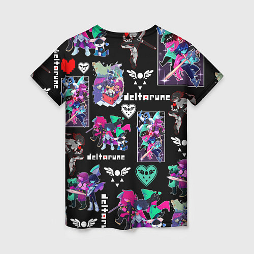 Женская футболка DELTARUNE PATTERN ART ГЕРОИ ДЕЛЬТАРУН / 3D-принт – фото 2