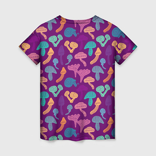 Женская футболка Психоделические грибы паттерн / 3D-принт – фото 2