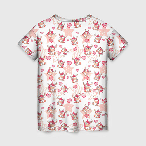 Женская футболка Маленькие единороги паттерн / 3D-принт – фото 2