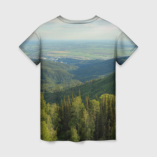Женская футболка Природный пейзаж / 3D-принт – фото 2