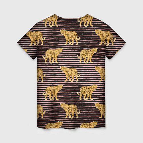 Женская футболка Леопарды паттерн / 3D-принт – фото 2