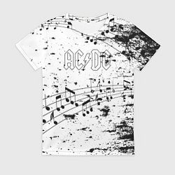 Футболка женская ACDC - Музыкальные ноты, цвет: 3D-принт