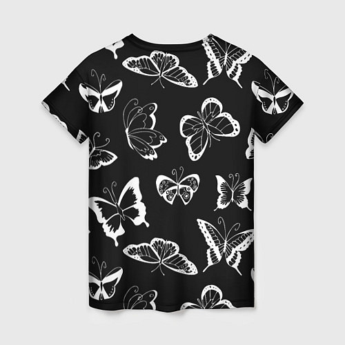 Женская футболка Адель летящие бабочки / 3D-принт – фото 2