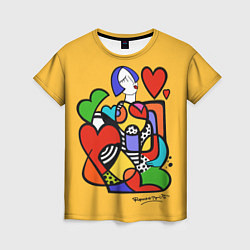 Женская футболка Girl with hearts