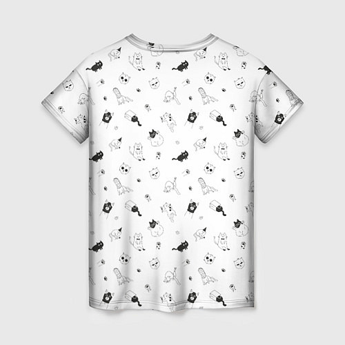 Женская футболка Набор смешных котов / 3D-принт – фото 2
