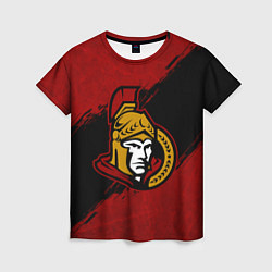 Футболка женская Оттава Сенаторз , Ottawa Senators, цвет: 3D-принт