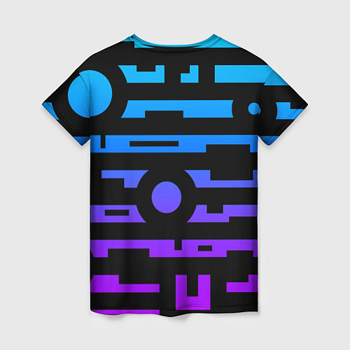 Женская футболка Неоновая геометрия Neon / 3D-принт – фото 2