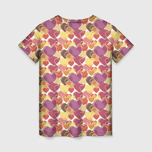 Женская футболка Красивые Сердечки LOVE / 3D-принт – фото 2