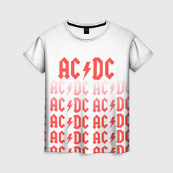 Женская футболка Acdc Паттерн