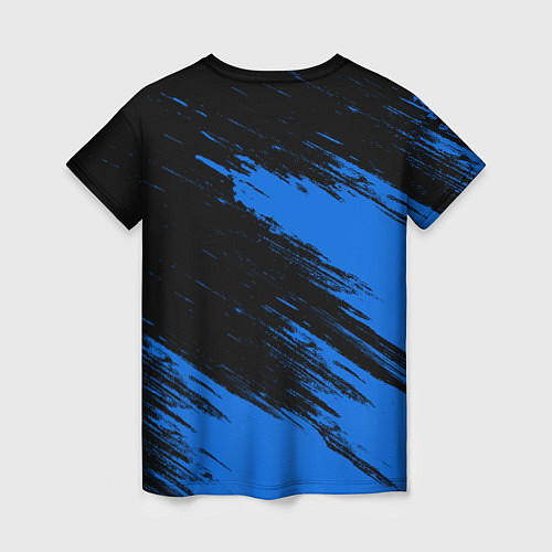 Женская футболка ВОЛЬВО, VOLVO Черно синий / 3D-принт – фото 2