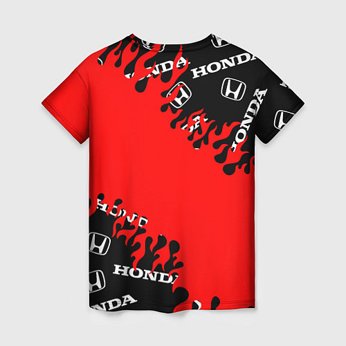 Женская футболка Honda нарисованный огонь / 3D-принт – фото 2