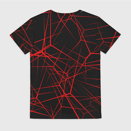 Женская футболка Peugeot: Красные тонкие линии / 3D-принт – фото 2