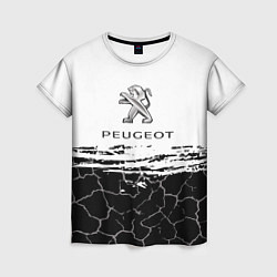 Футболка женская Peugeot: Трещины, цвет: 3D-принт