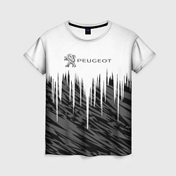 Футболка женская Peugeot logo auto, цвет: 3D-принт