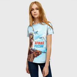 Футболка женская Медведь Армия России, цвет: 3D-принт — фото 2