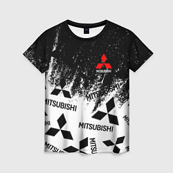 Женская футболка Mitsubishi black & white