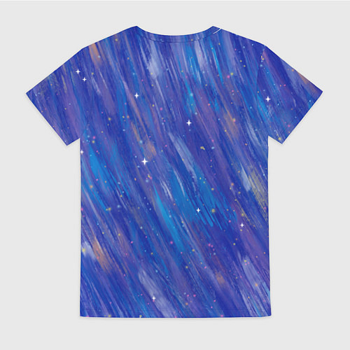 Женская футболка Ночной милый единорог / 3D-принт – фото 2