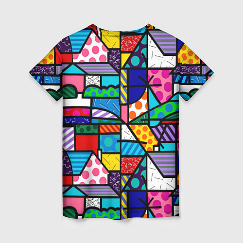 Женская футболка Ромеро Бритто красочный узор / 3D-принт – фото 2