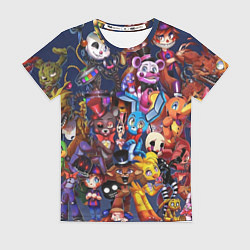 Футболка женская Cute Fnaf Pattern, цвет: 3D-принт