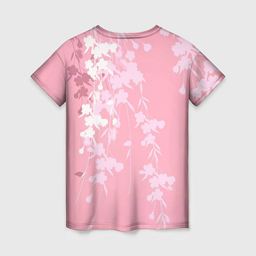 Женская футболка Цветущая ива / 3D-принт – фото 2