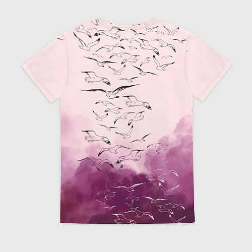 Женская футболка Птицы на небе / 3D-принт – фото 2
