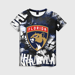 Футболка женская Florida Panthers, Флорида Пантерз, цвет: 3D-принт