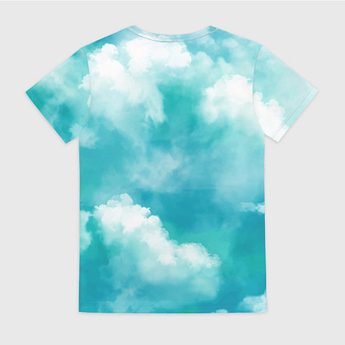 Женская футболка Парашютист в облаках / 3D-принт – фото 2