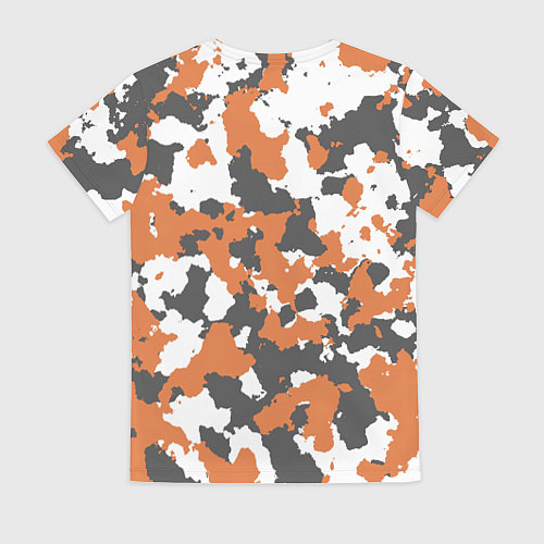 Женская футболка Orange Camo / 3D-принт – фото 2