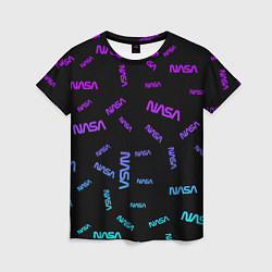 Женская футболка NASA NEON PATTERN