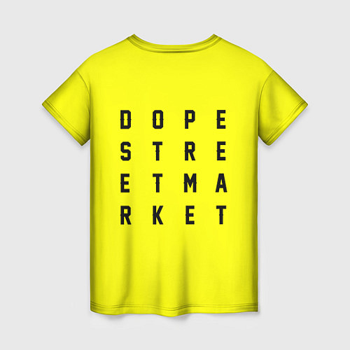 Женская футболка Узор Yellow Jorman Air Dope Street Market / 3D-принт – фото 2