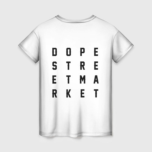 Женская футболка Узор White Orlani Jeans Dope Street Market / 3D-принт – фото 2
