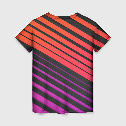 Женская футболка Линии градиентGradient Polygon Lines / 3D-принт – фото 2
